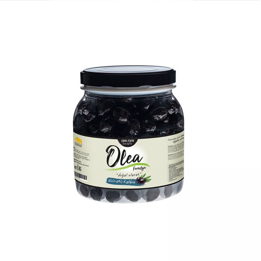 Olea Familya Zeytin Siyah 260-290 Klb 1 Kg X 6 Pet Yağlı Sele