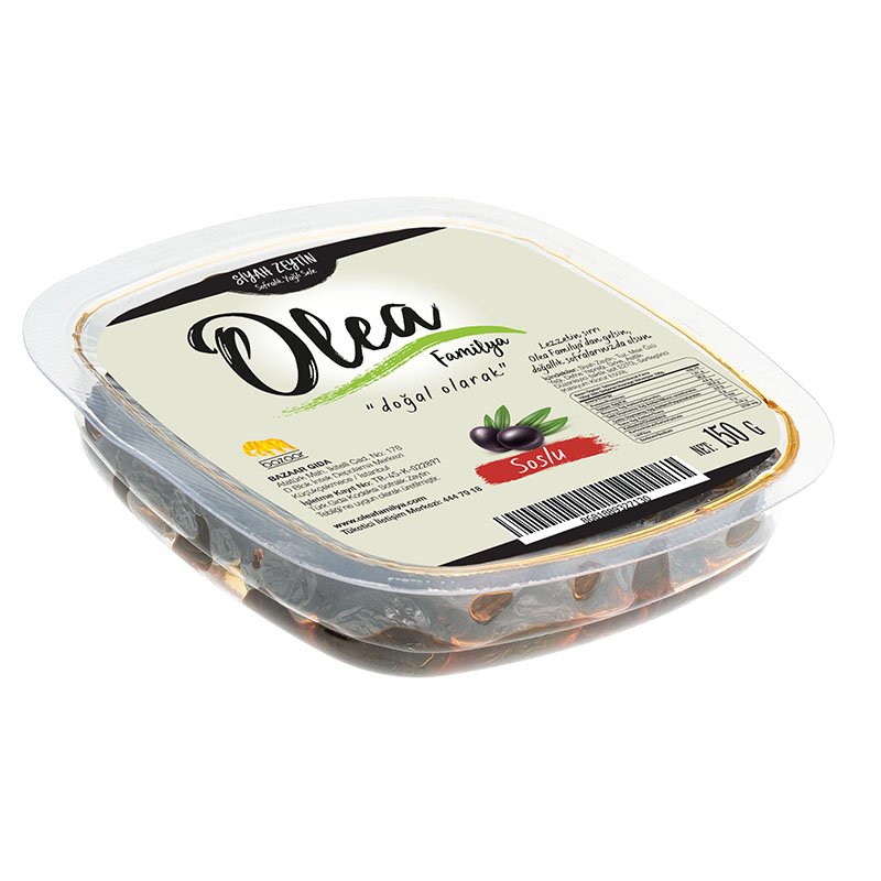 Olea Familya Zeytin Siyah Soslu 150 Gr X 16 Yağlı Sele