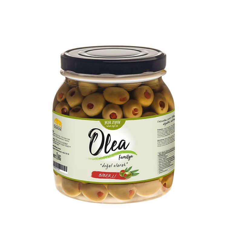 Olea Familya Zeytin Yeşil Biberli 1 Kg X 6 Pet