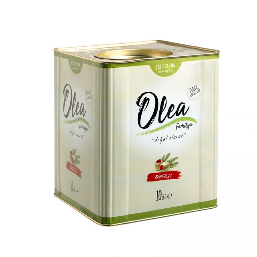 Olea Familya Zeytin Yeşil Biberli 200-220 Klb 10 Kg