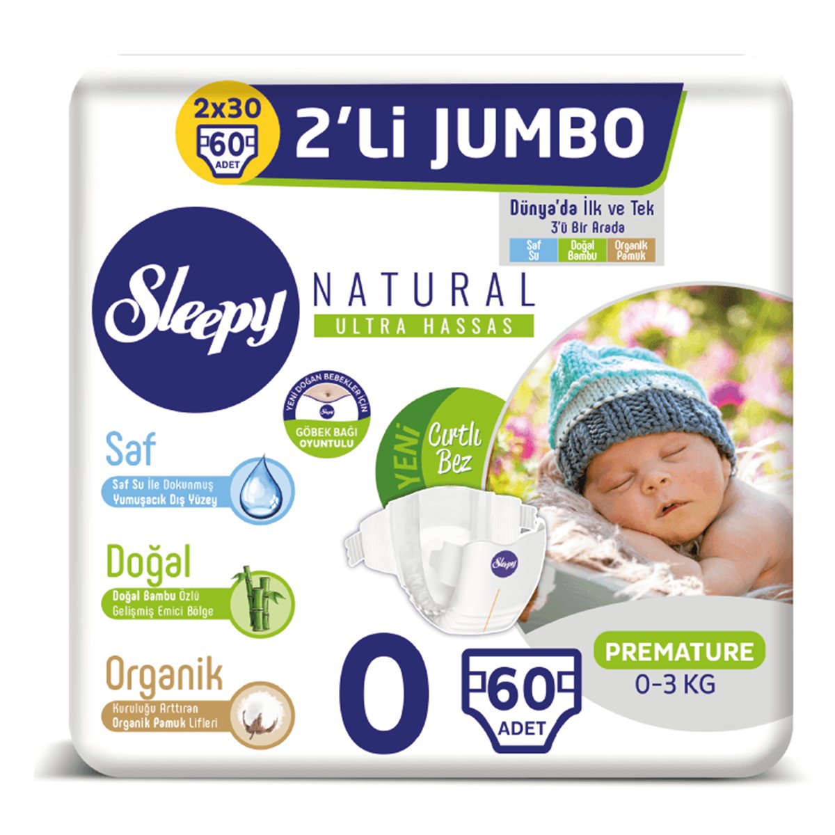 Sleepy Natural Bebek Bezi 0 Numara